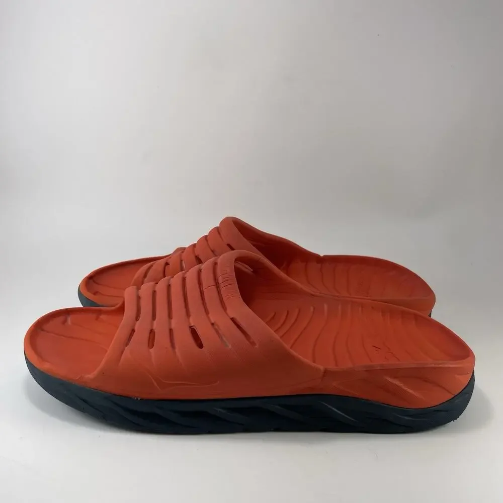 Hoka Ora Recovery Slide 3 Mens Size 12 Terracotta Orange Sport Sandals Slip On